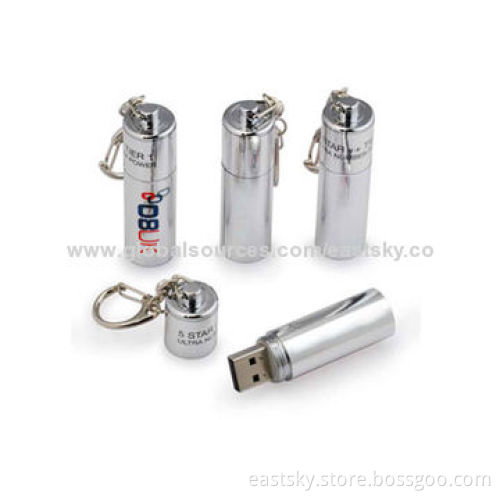 Promotional Metal USB Flash Drive, Made of Stainless Metal, with 64MB to 32GB Memory Capacity